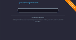Desktop Screenshot of penneywisepower.com